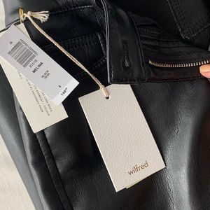 Wilfred Aritzia Black Leather Pants